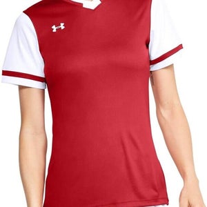Under Armour Womens Maquina 2.0 Size Medium Red White Soccer Jersey NWT $35