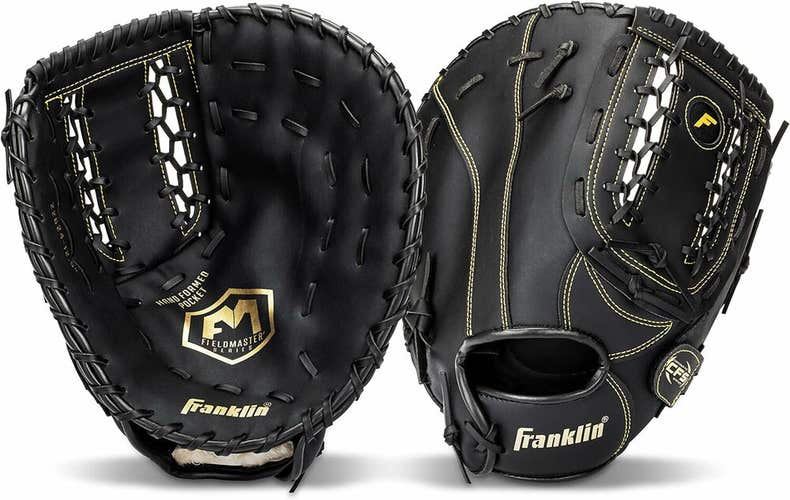 Franklin Baseball Field Master Recreational, 12.5" First Base Glove, RHT - Black