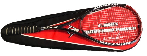 Dunlop Jonathon Power Signature Series C Max Carbon Squash Racquet w/HC