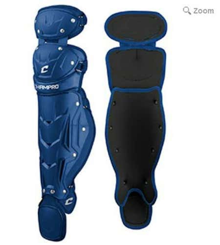 Catcher Double Knee Leg Guard Youth Royal