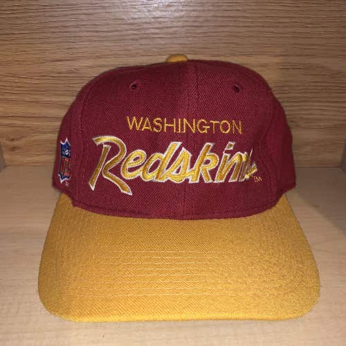 Vintage Washington Redskins Sports Specialties Script Fitted Hat Size 6 7/8 Wool