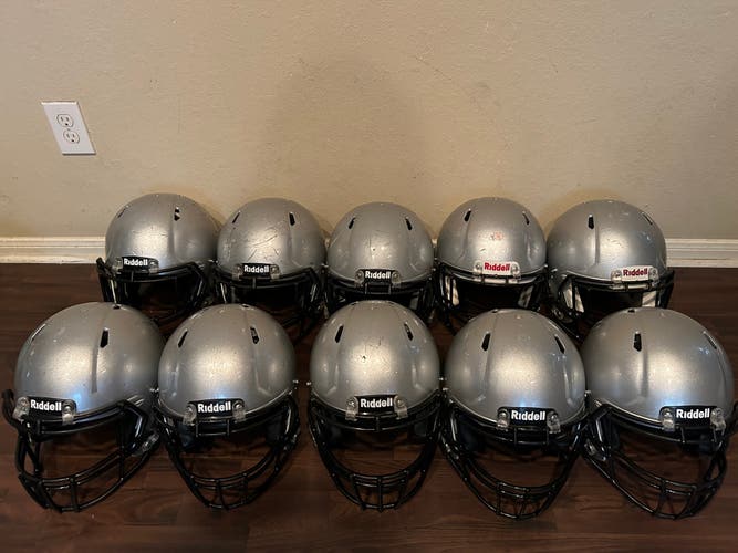 Bundle 10 Helmets Riddell Speed Football Adult 5M, 5Large