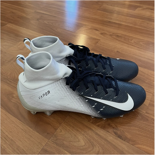 Nike Vapor Untouchable Pro TD 3 White Navy Sz 15 Football Cleats AO3021-102