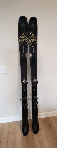 Used Men's 2021 Salomon Powder QST 99 Skis With Bindings Max Din 13