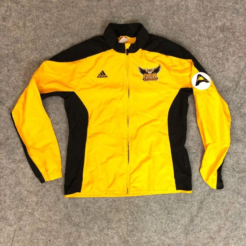 Kennesaw State Owls Womens Jacket Medium Adidas Gold Black Full Zip NCAA Track