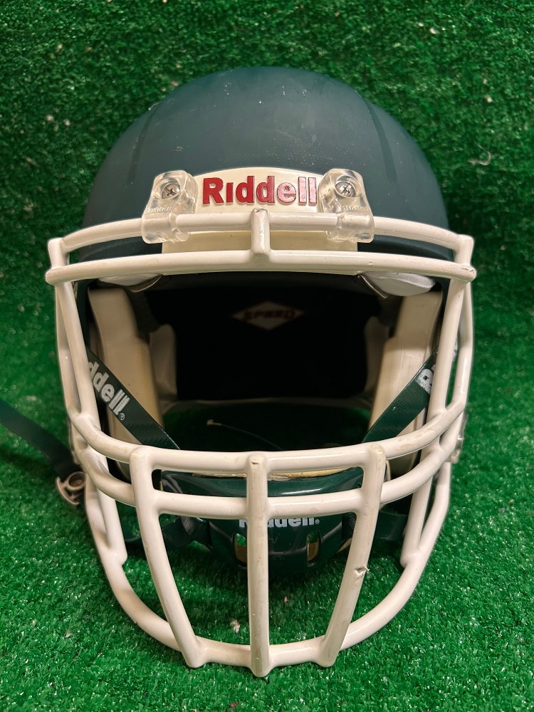 Adult Medium- Riddell Speed Football Helmet - Green Matte
