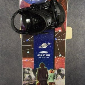 NEW EVOL GET UP GET DOWN WIDE SNOWBOARD SIZE 145 CM WITH SALOMON MEDIUM BINDINGS