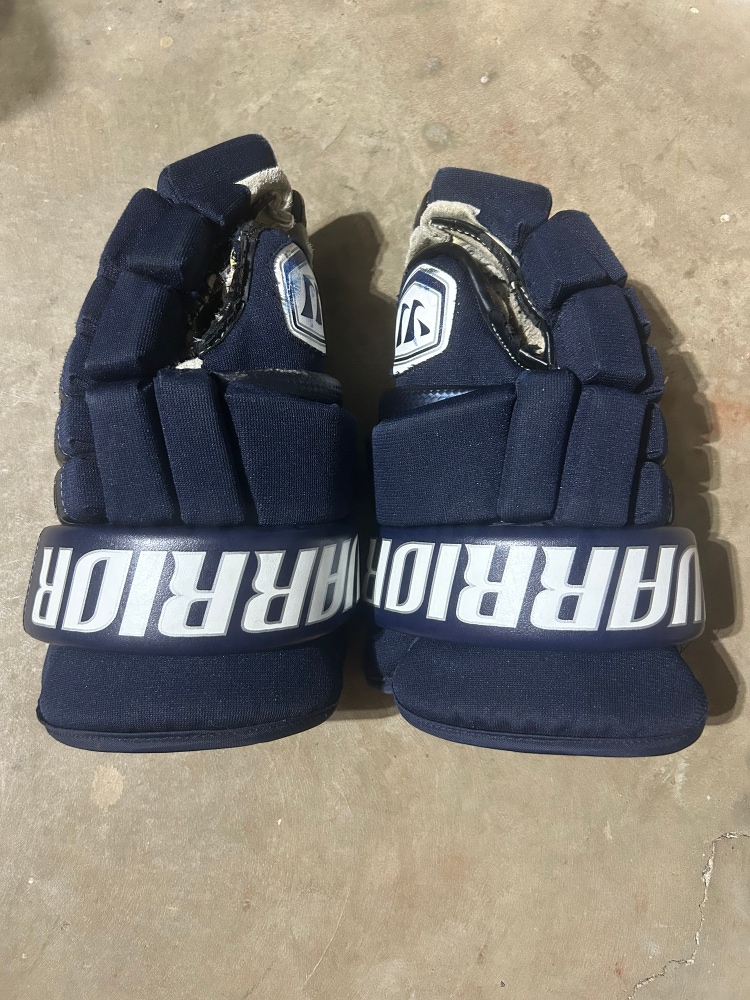 14” N Warrior Franchise Hockey Gloves - Navy Blue