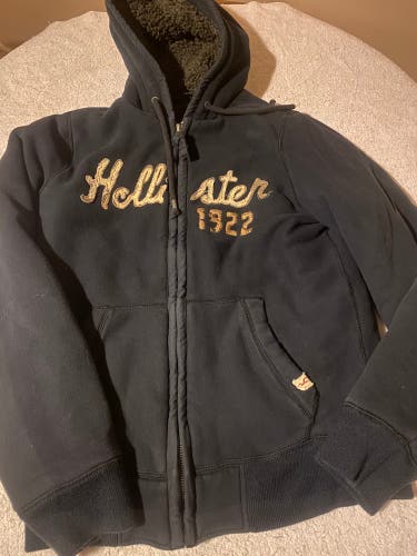 Hollister California Fleece Lined Jacket Adult XL Navy