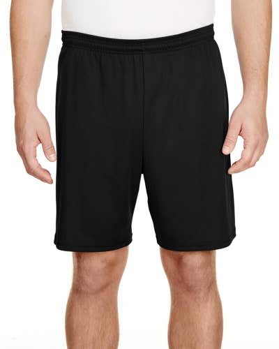 A4 Sports Adult Cooling Performance NB5244 Size Medium Black Athletic Shorts New