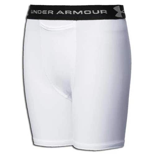 Under Armour Youth Boys Heatgear Compression Size Medium White Underwear NWT $22