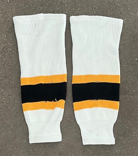 Used 20” Boston Bruins Colour way Knit Socks (Check Description)