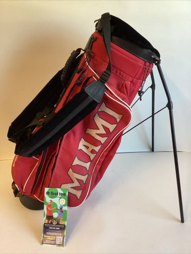 Ping Hoofer Stand Carry Bag With Miami RedHawks Logo