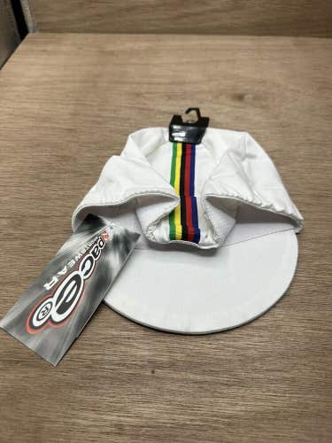 Pace Sportswear Traditional Cycling Cap White World Champion Stripe