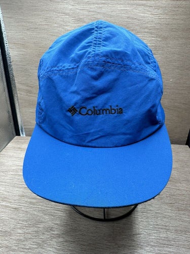 Vintage Columbia Blue 5 Panel Flexfit Hat Size Large