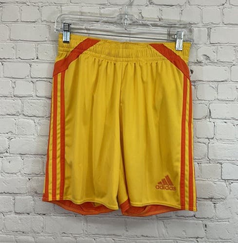 Adidas Adult Unisex Custom E15825 Size Small Yellow Orange Soccer Shorts NWT