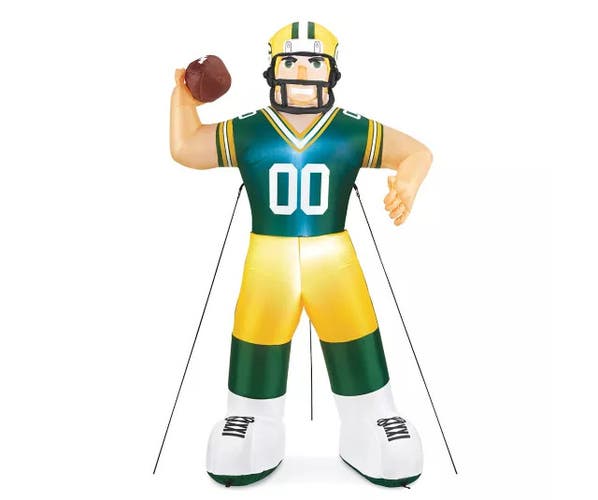 Green Bay Packers Inflatable Football Mascot NFL 7 Feet Tall LED Air Blown