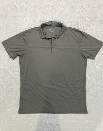 Mizzen + Main Men’s Large Phil Mickelson Golf Polo Charcoal Heather Grey