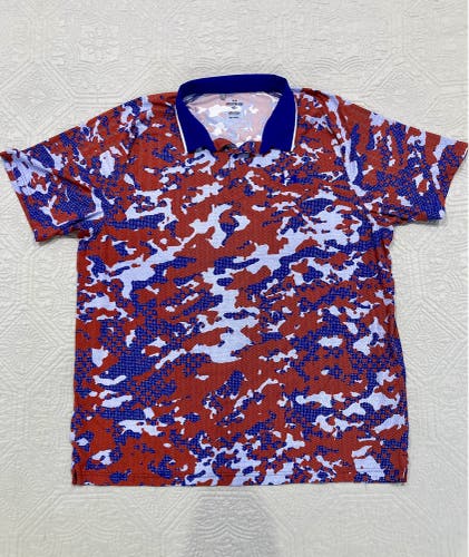 Under Armour Men's UA Iso-Chill Charged USA Camo Golf Polo Shirt Size 2XL XXL