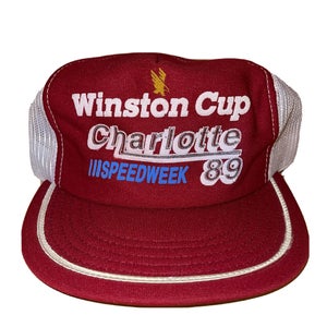 Vintage 89 Winston Cup Charlotte Speed Week 1989 Snapback Hat Cap USA Made RARE