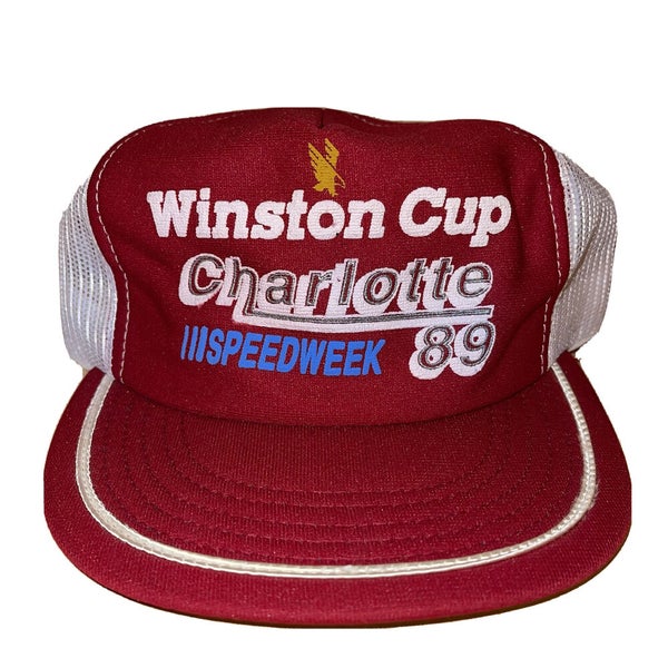 Vintage 89 Winston Cup Charlotte Speed Week 1989 Snapback Hat Cap USA Made RARE