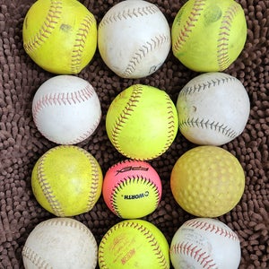12 Pack Misc Softballs
