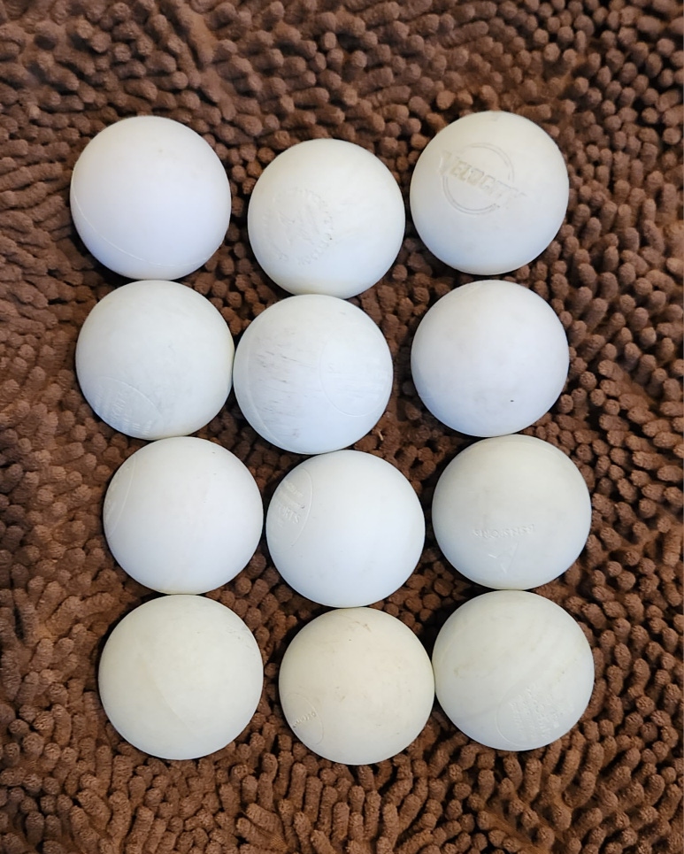 12 Pack Lacrosse Balls (White)