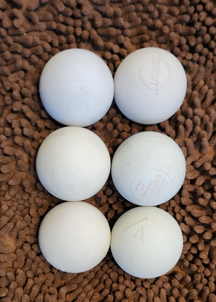 6 Pack Lacrosse Balls (White)