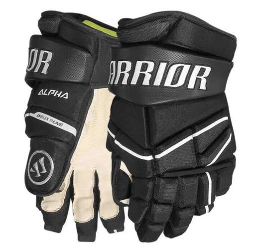 Warrior Alpha LX20 Black Senior Ice Roller Hockey Gloves Senior 15”