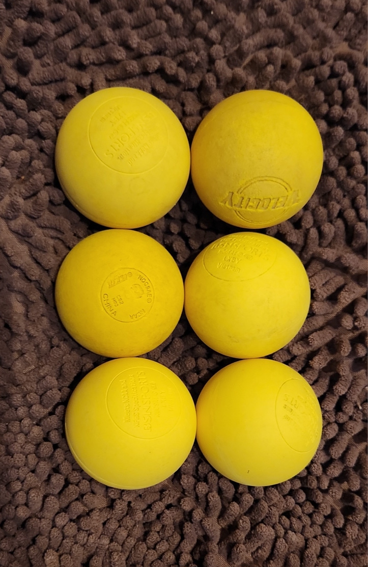6 Pack Lacrosse Balls (Yellow)