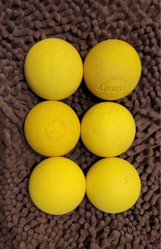 6 Pack Lacrosse Balls (Yellow)