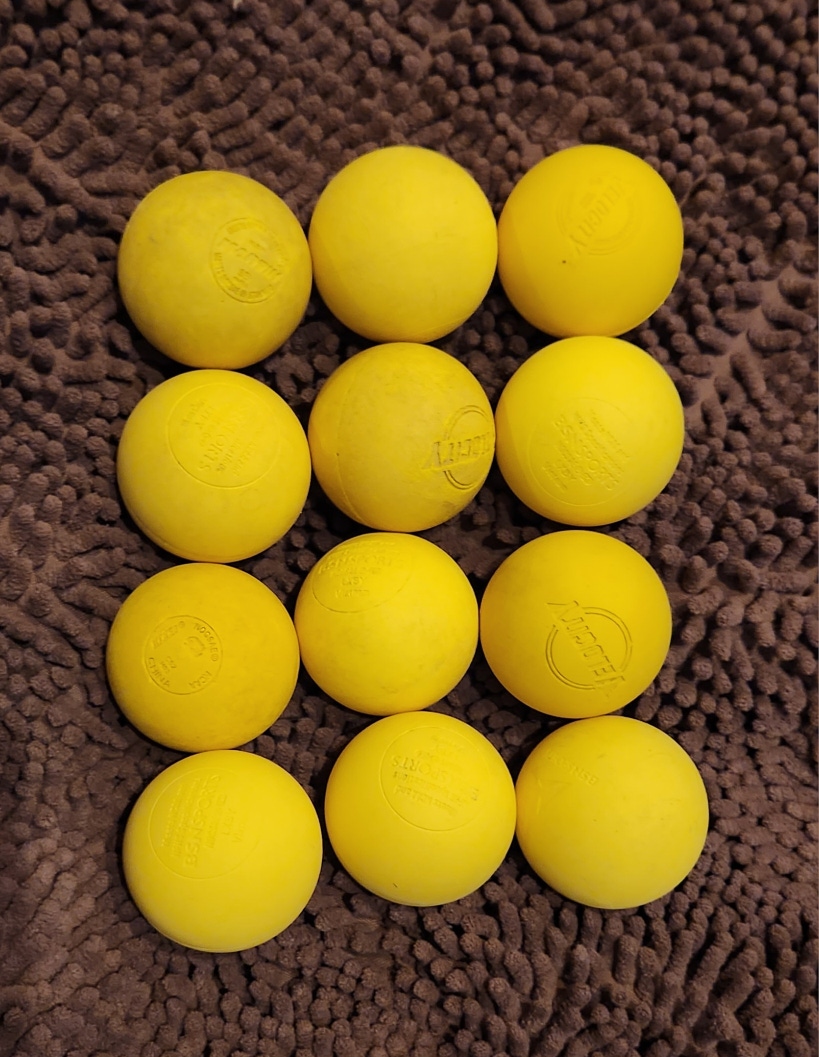 12 Pack Lacrosse Balls (Yellow)