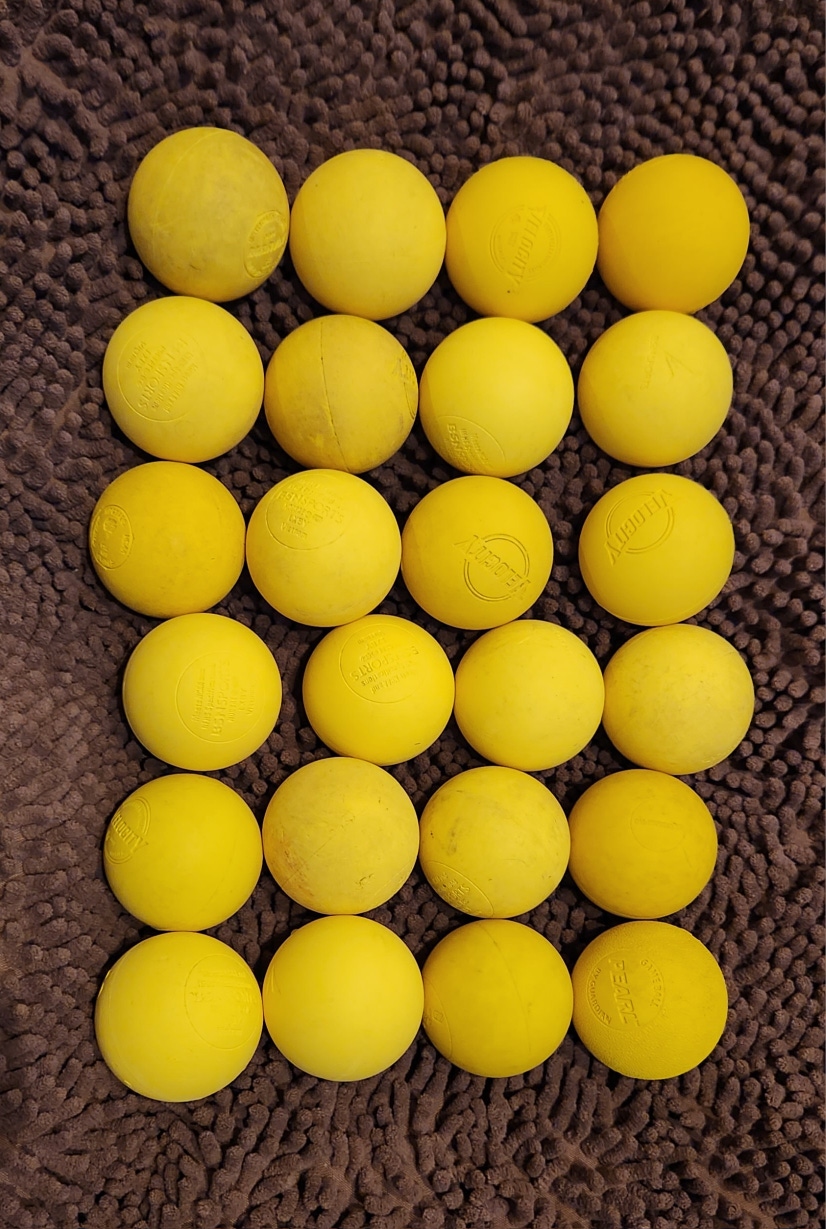 24 Pack Lacrosse Balls (Yellow)