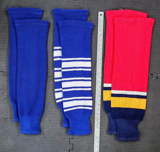 Used Senior Hockey Socks - Large - Three Pair