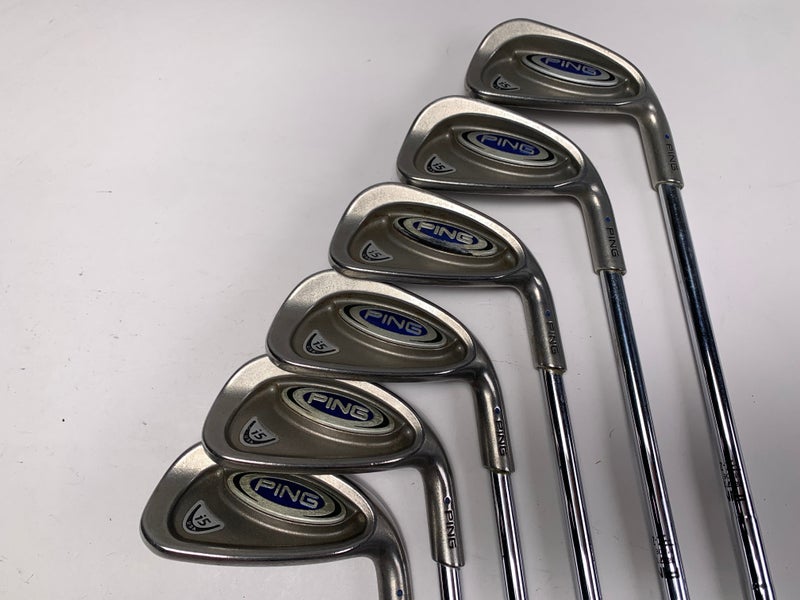 Ping i5 Iron Set 5-PW Blue Dot 1* Up Cushin Regular Steel Mens RH Midsize Grips