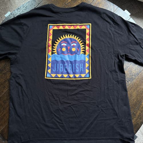 Jiberish Skiing Sun Face T-shirt Men's XXL
