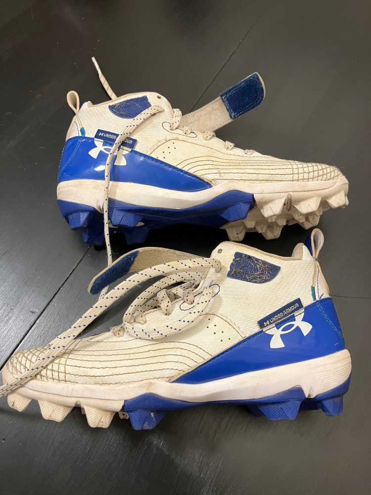 Blue Kids Molded Cleats Under Armour Cleats