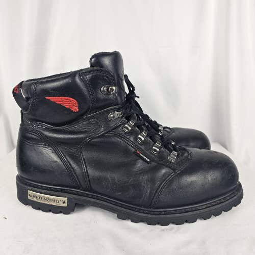 Redwing TruWelt Boots Sz 11.5 E2 Black Leather;Waterproof Steel Toe Motorcycle