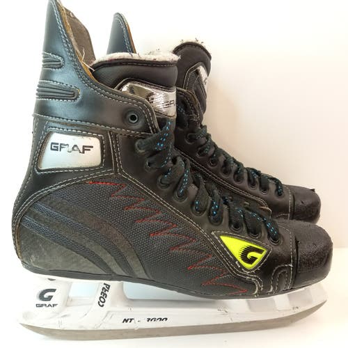 Senior Used Graf Supra Leather Cobra NT 3000 Blades Hockey Skates 9