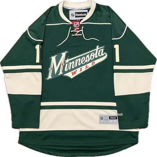 Minnesota Wild Zach Parise Reebok “Wordmark” Alternate NHL Hockey Jersey Size XL