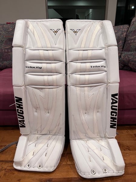 Used 36" Vaughn Velocity V5 Goalie Leg Pads