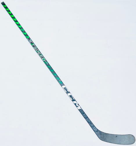 Custom Green CCM Jetspeed FT5 Pro Hockey Stick-LH-85 Flex-P90M-Grip W/ Bubble Texture