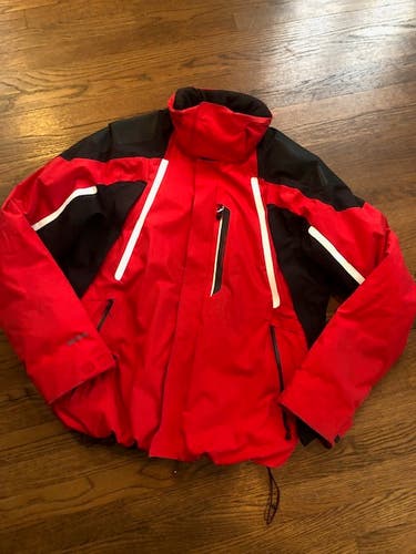 Obermeyer "Charger" Ski Jacket -- Men's Medium. Red/black