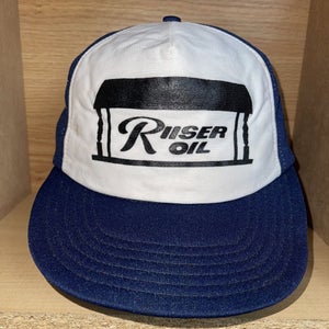 Vintage 90s Riiser Oil Wisconsin Snapback Trucker Hat Cap