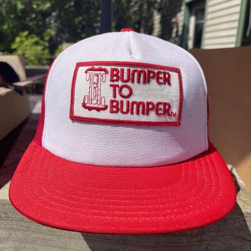Vintage Bumper to Bumper Trucker Hat Snapback Cap Patch Logo USA Made