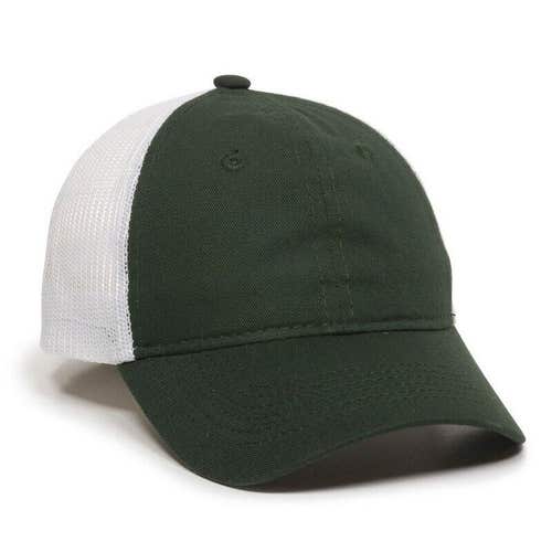 Outdoor Cap Adult Platinum Series OSFA Dark Green White Adjustable Cap Hat New