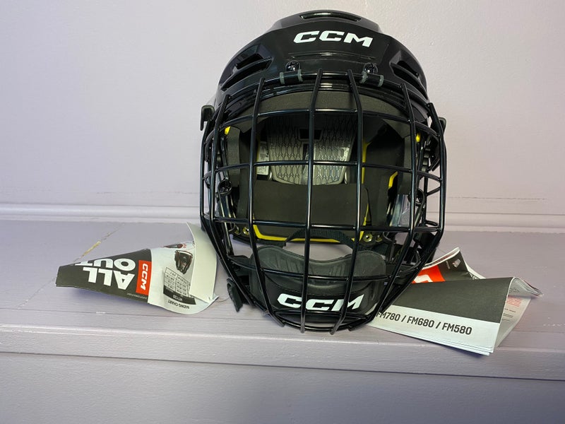 Brand New CCM Tacks 120 Hockey Helmet Combo Size S