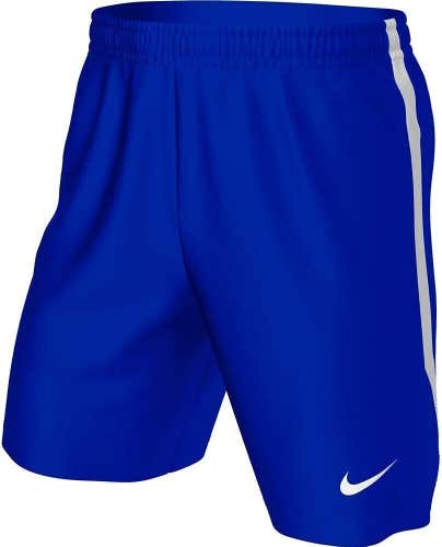 Nike Youth Unisex US League 725983 Size M Royal Blue White Soccer Shorts NWT $28