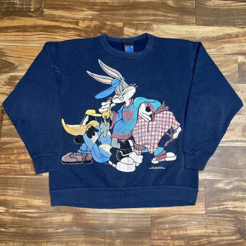 Vintage 1993 Bugs Bunny Looney Tunes Freeze Crewneck Sweatshirt RARE Size Large