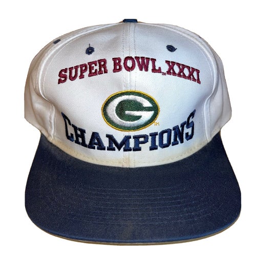 Vintage Green Bay Packers Super Bowl 31 XXXI NFL Champions Snapback Hat Cap